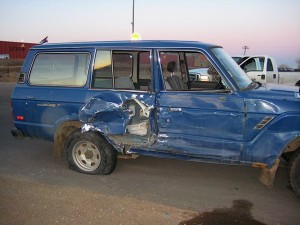 My LandCruiser after the Wreck